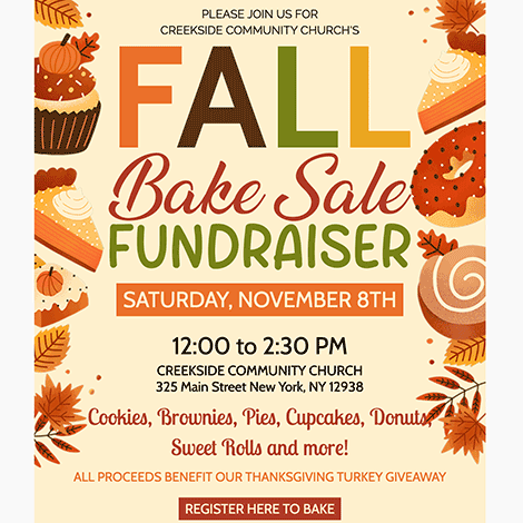 Thanksgiving Fall Bake Sale Fundraiser